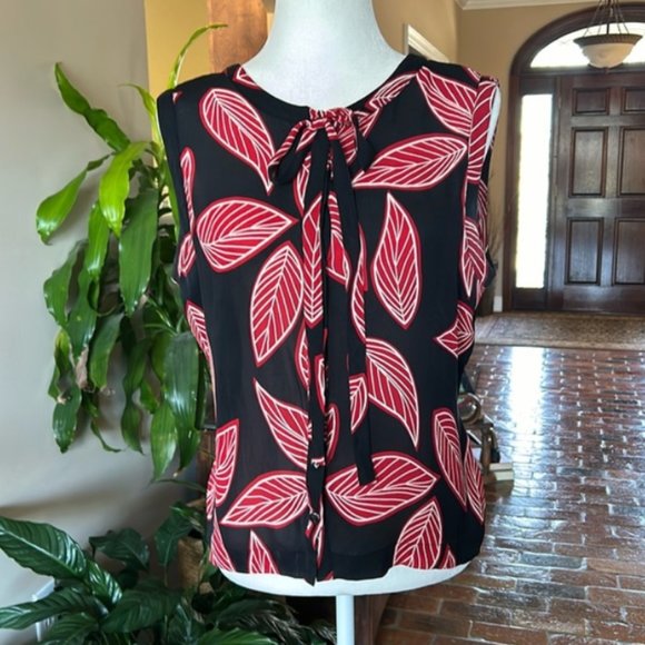 Oscar De La Renta Silk tie neck top sz 14 - Picture 11 of 11